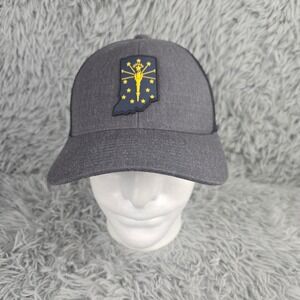 Branded Bills Indiana State Flag Trucker Hat Mens OSFM Charcoal Black Style 300